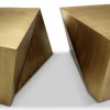 Spiked Geometric Bronze Coffee Table (47"W x 31.5"D x 17.5"H)