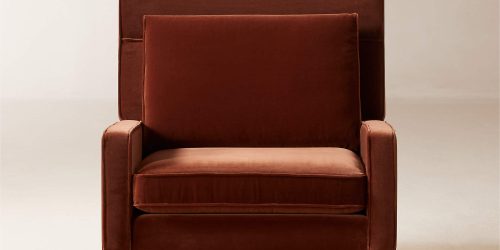 Bronze Brown Velvet Accent Chair