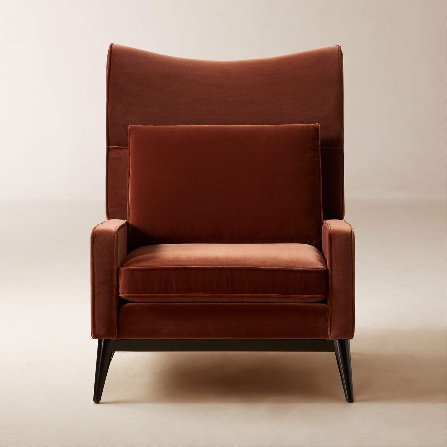 Bronze Brown Velvet Accent Chair