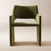 Olive Green Velvet Counter Stool