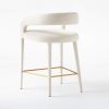 Lisset White Counter Stool