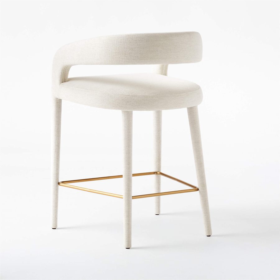 Lisset White Counter Stool