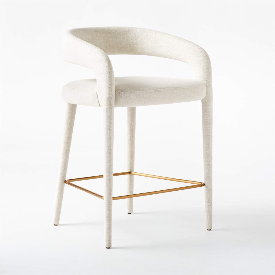 Lisset White Counter Stool