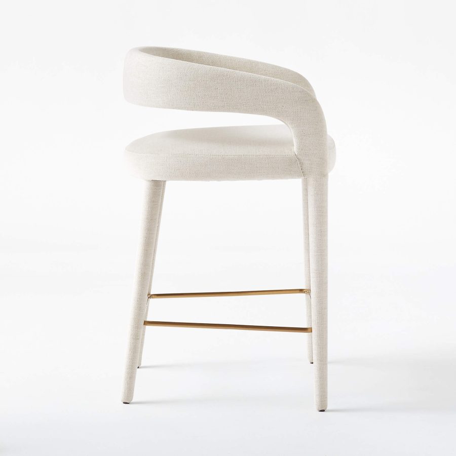 Lisset White Counter Stool