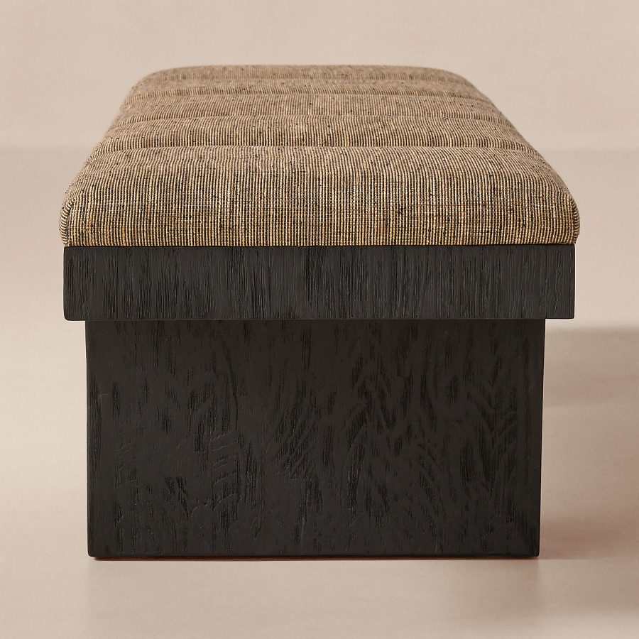 Light Brown Upholstered Bench