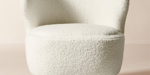 Ivory Boucle Accent Chair