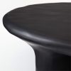Round Matte Black Marbled Coffee Table